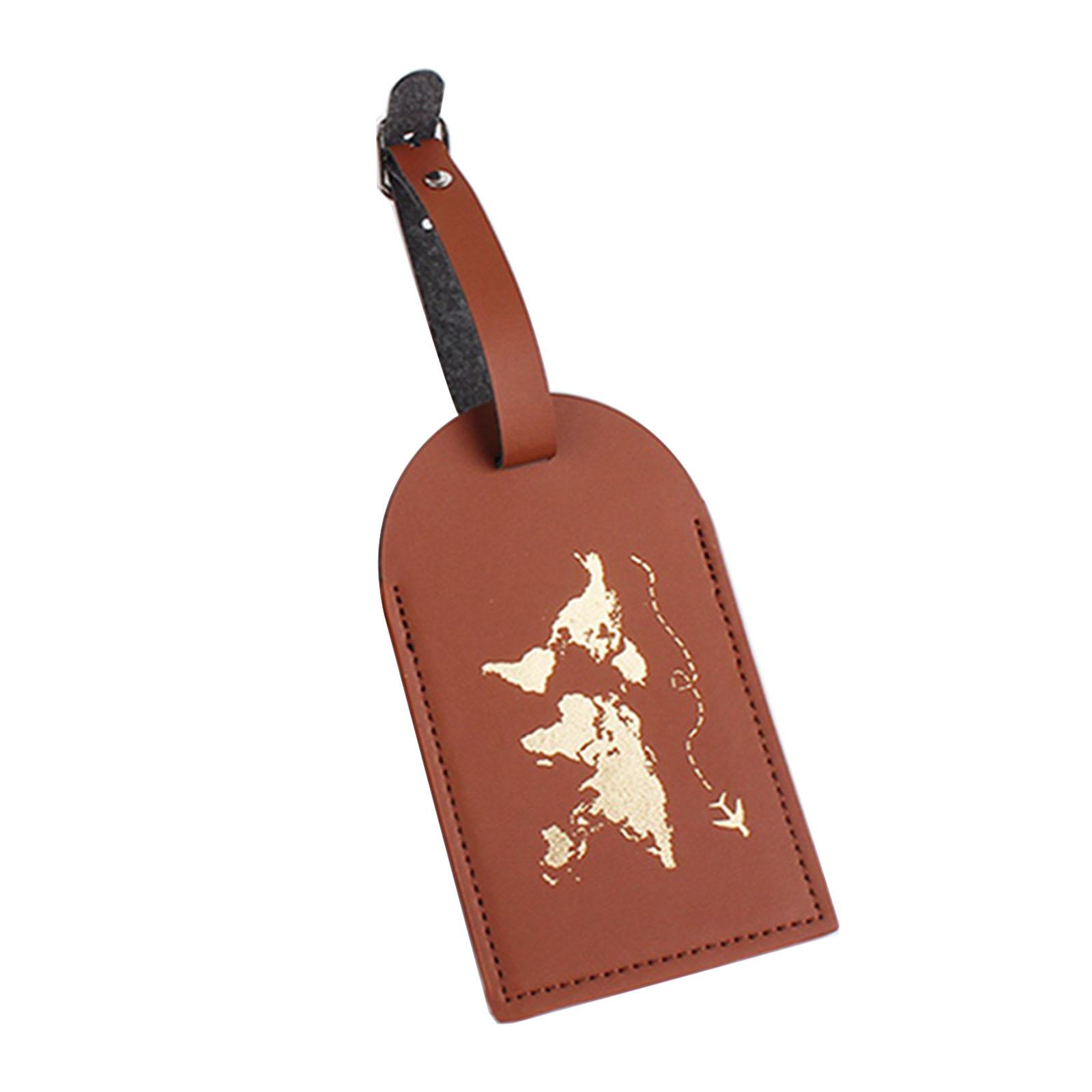 

Модная дорожная обложка для паспорта из искусственной кожи с буквенным принтом, багажная бирка, держатель для адреса, багажная бирка, этикетка 2 коричневый