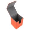 Magnetic Card Box Holds 100 Cards Scratch Resistant PU Leather Game Card Storage Case Vertical