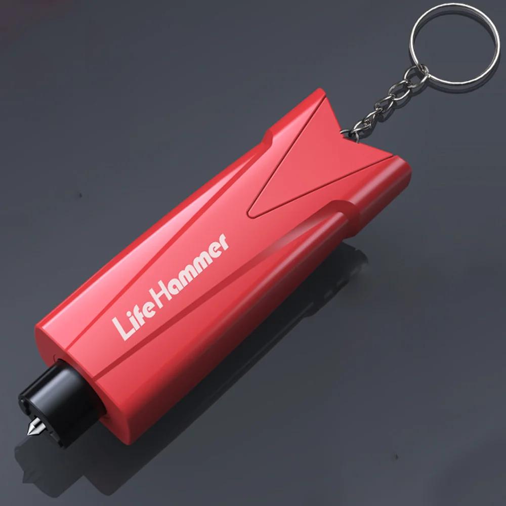 1Pc Multifunctional Car Safety Hammer Window Glass Breaker Seat Belt Emergency Life Saving Escape Cutter Tool красный