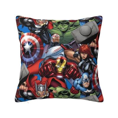 Federa per cuscino personalizzata Disney Iron Man Marvel Film 45x45cm Decorazione per soggiorno Cuscino di lusso per sedia Federa quadrata per cuscino