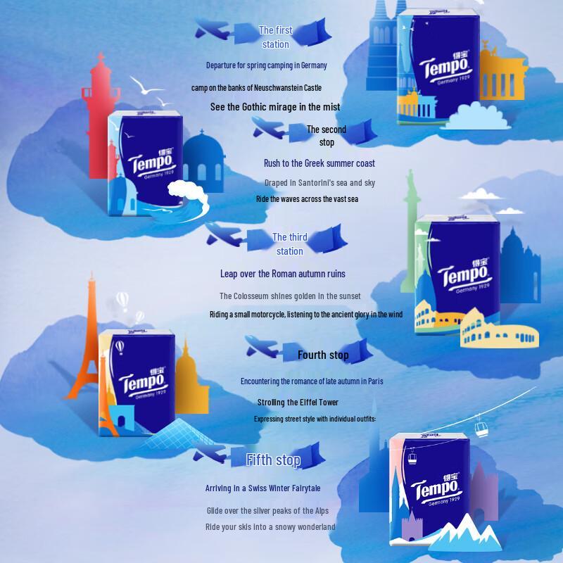 Tempo Soft & Strong 4-Ply Pocket Tissues