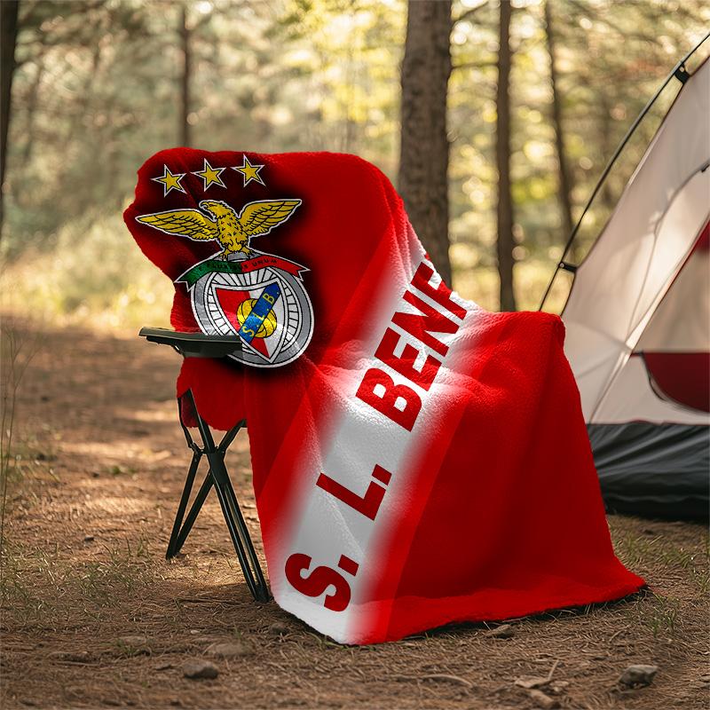 1pc B-Benfica Theme Blanket - Digital Print, Polyester, Cozy for All Seasons, Perfect for Outdoor, and Travel