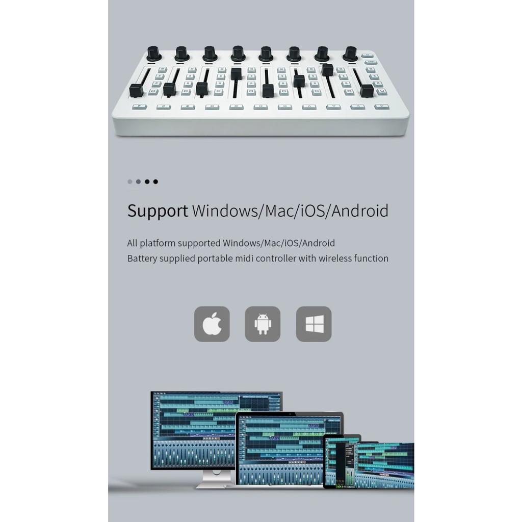 SMC-Mixer W/ Multi-Device Support | Studio & Live Wireless Mixer Controller | Rechargeable MIDI Hub for Electroacoustic I