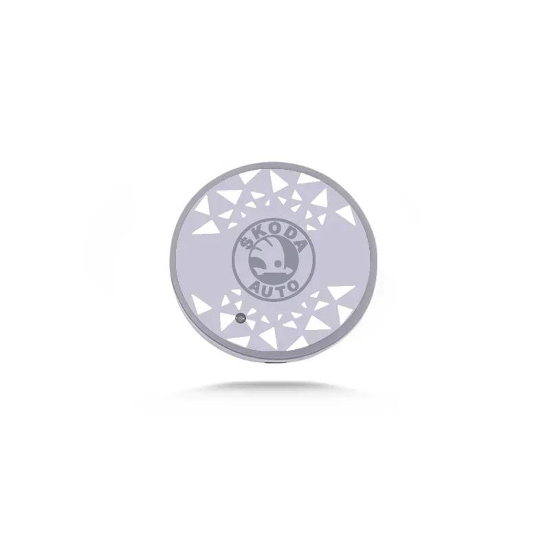 

Car Sticker 2025 New for Skoda Car LED Water Coaster Cup Anti-Slip Mat Luminous Drink Holder Lamp Octavia A5 A7 Fabia Superb Kam