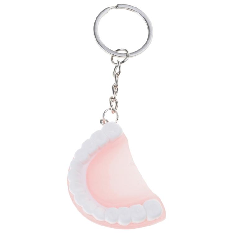 Mini Tooth Model Shape Keychain Bag Ornament Backpack Charm Pendant Car Keychain
