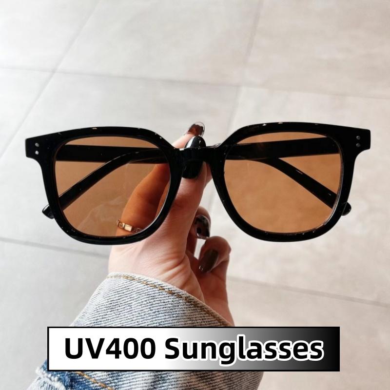 Trendy Square Sunglasses Unisex UV400 Protection Fashionable Shades for Outdoor Driving Travel