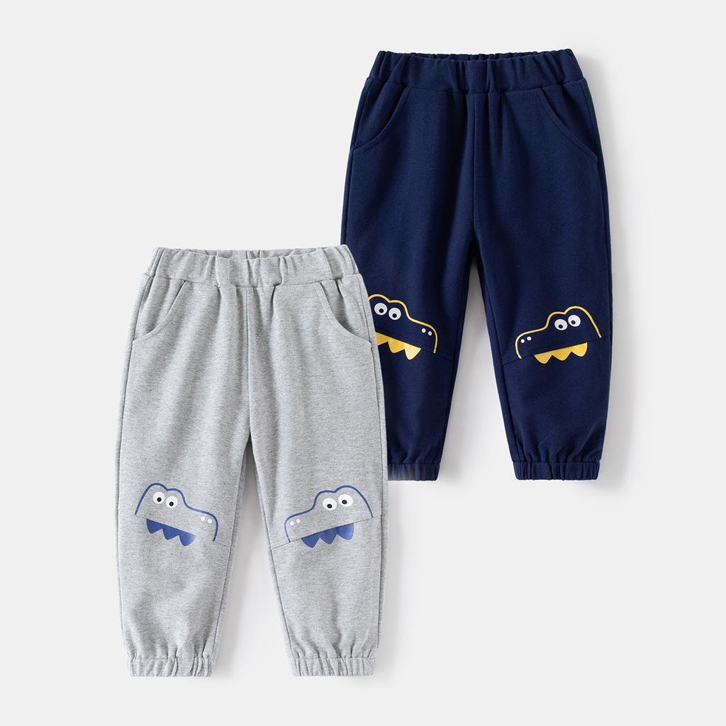 Toddler Boys Spring Jogger Pants Cartoon Print Casual Sports Pants for Little Kids