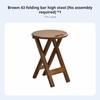 Padded Round Stool Foldable Portable Seat Space-Saving Easy Storage for Event Hosts, Campers, Indoor Use, Kitchen, Dorm Room