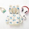 2025 Herbst/Winter Daunenjacke im Cartoon-Stil für Babys, mit Fleece gefüttert, kurze & dicke warme Baumwolljacke für Kleinkinder