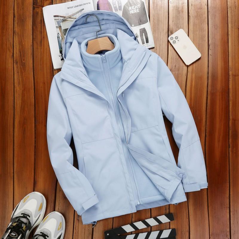 3in1 Detachable Waterproof Windproof Jacket Men Women Hiking Camping Fishing Outdoor