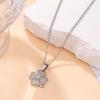 Zircon Flower Pendant Necklace: Elegant Clavicle Chain Jewelry for Women