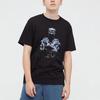 UNIQLO Essentials Printed Fitted Crew Neck Regular T-Shirt Unisex Tops Black 438030-09