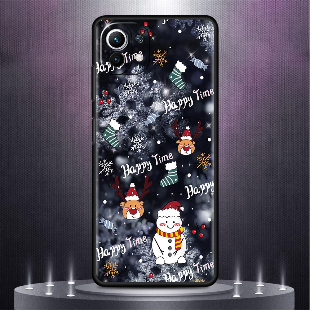 Cartoon Weihnachtsmann Elch Coole Hülle für Xiaomi Mi Poco X3 NFC M4 M3 Pro F3 GT F1 11 Lite Note 10 11T 10T 9T Rückseite Weiche Telefonabdeckung