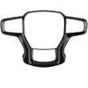Carbon Fiber Steering Wheel Cover Molding Trims Accessoriess For -2025 Chevy Silverado Blazer -2024 Tahoe Suburban (Full Cover)