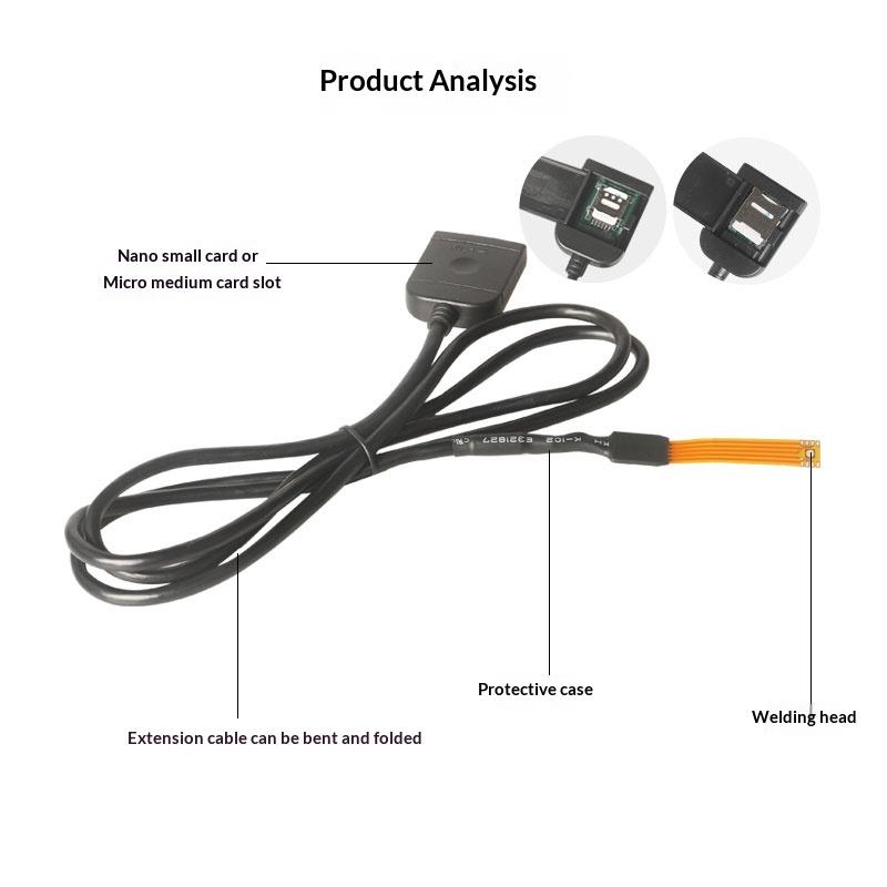 Sim Card Slot Adapter 4G Sim Slot Adapter With 20Pin Cable Connector For Android Multimedia Gps Radio Car Accessories