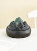 Sandalwood Ceramic Incense Burner with Lid, Fireproof for Household Use - Coarse Pottery Ornament for Indoor Incense Burning.