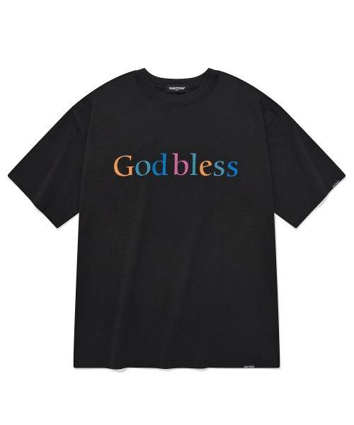 SAINTPAIN Sp God Bless Color Logo T-Shirt - Black