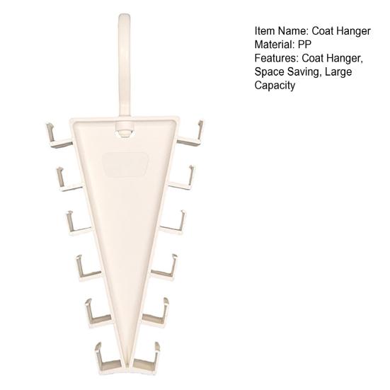 Coat Hanger 360° Rotatable V Shaped Structure Rack with 12-Hook Large