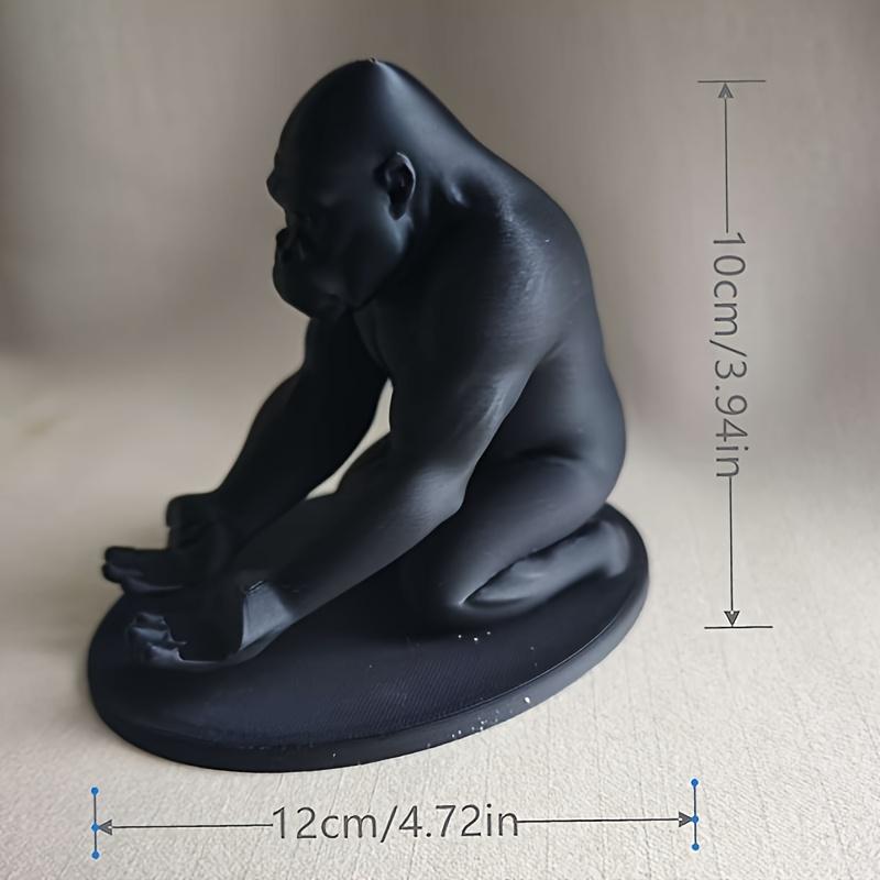 A Chimpanzee Statue Phone Holder Pen Holder Pen Pot Office Desk Preferred чёрный