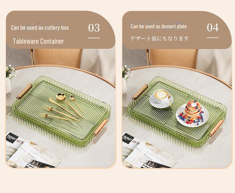 Portable Luxury Tea Tray Set for Home, Camping, and Picnics - Includes Cup Rack and Drain Tray