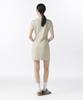MUSINSA STANDARD WOMAN Women'S Slit Neck Lace Trim Polo Dress [Cream/Blue]