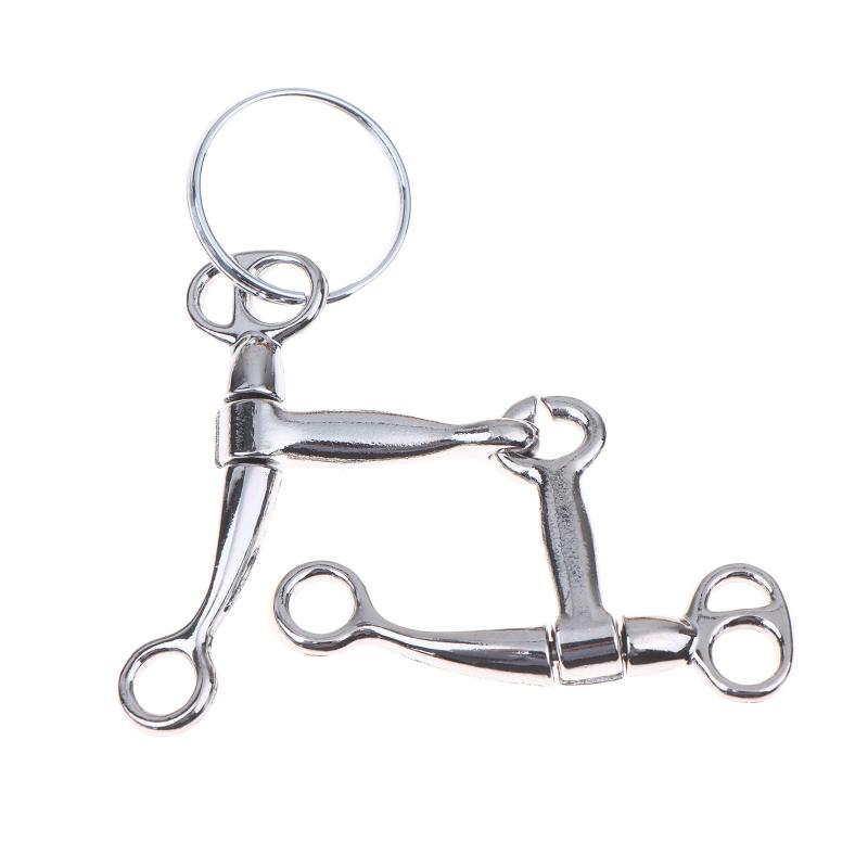 Alloy Horse Bit Charm Keychain Metal Ring Pendant Bag Decoration Backpack Accessory For Men And Women