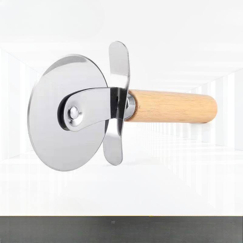 Nerezový nůž na pizzuJednokolečkový válečkový nůž Pekařské nářadí Nůž na pizzu