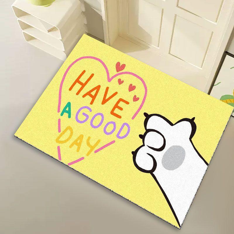 

Creative Interesting Cat Dog Animal Entry Door Mat Can Be Cut Foot Mat Creative Entrance Door Non-slip Mat 40 * 60cm silk ring
