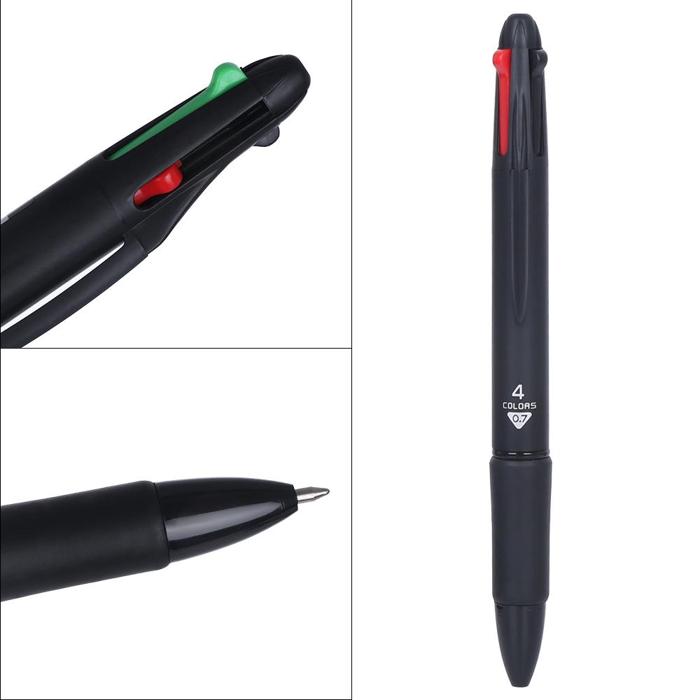 2/5/8pcs 0.7mm Smooth Chunky Plastic 4 in 1 Multicolor Ballpoint Pen Gel Pen Writing Tool