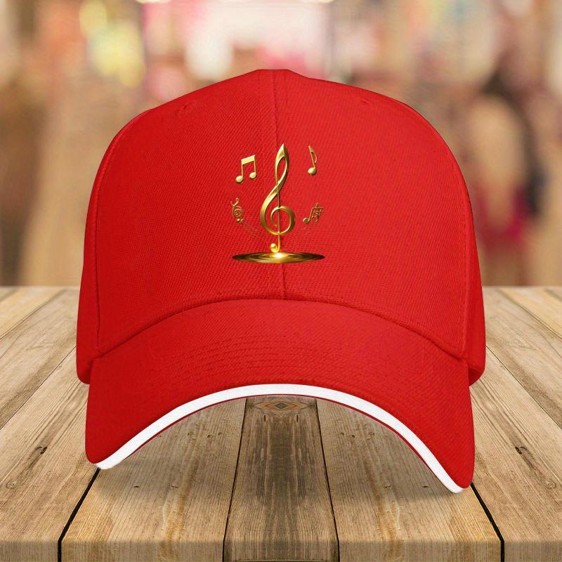 Music Note Treble Clef Baseball Cap Polyester Breathable Outdoor Sport Cap Adults Gifts