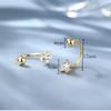 925 Silver Star Flash Crystal Summer Small Fresh Female New Trendy Personality Earrings