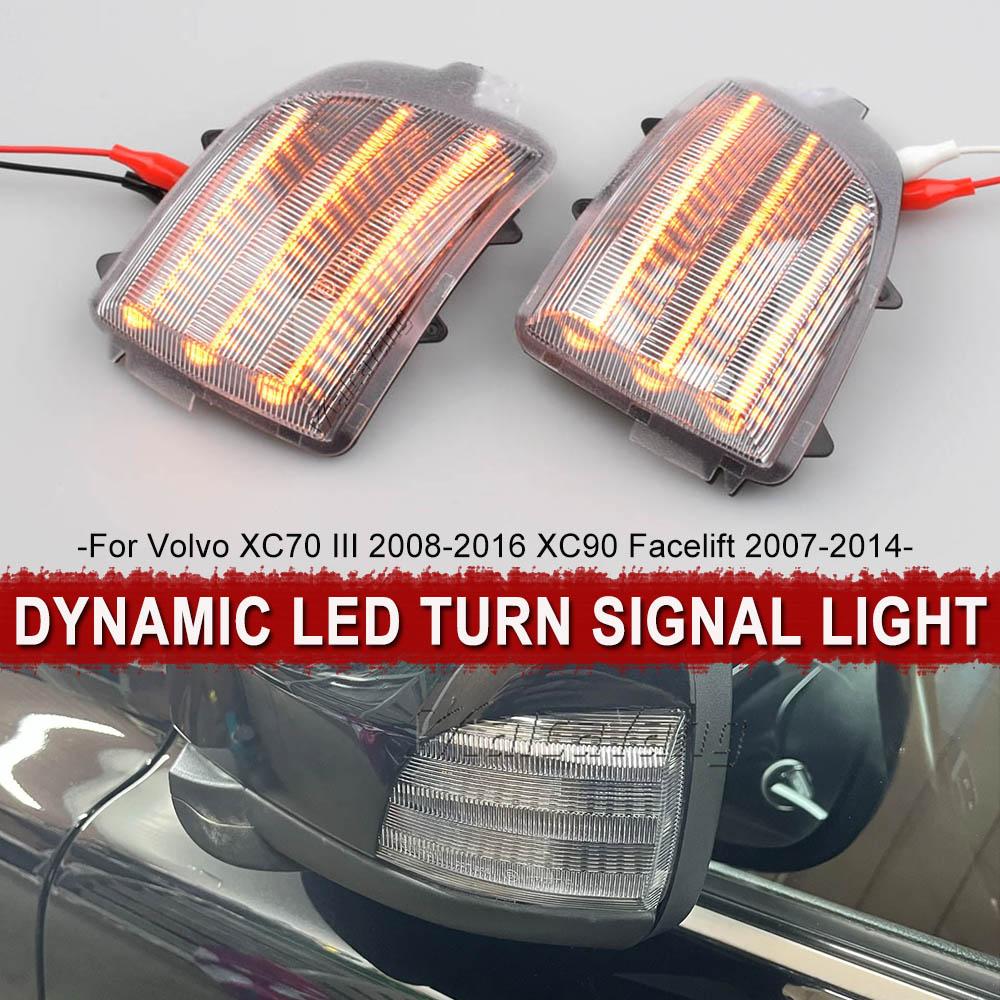 2 Buc. LED Dinamic Semnalizare Laterala Oglinda Semnalizare Lumină Secvențială pentru Volvo XC70 III 2008-2016 XC90 2007-2014