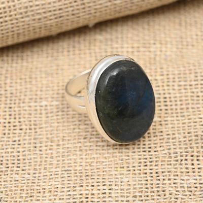 Labradorite Gemstone Handmade 925 Sterling Silver Ring Jewelry For Christmas