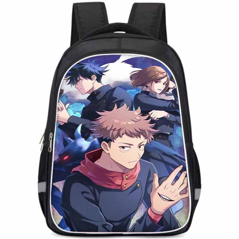 Spacious Jujutsu Kaisen Backpack For Kids With Lightweight Oxford Fabric