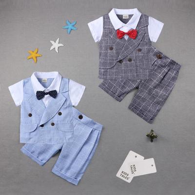 Baby Boy Summer Short Sleeve Formal Wear Set - 2026 New Toddler Two-Piece Outfit