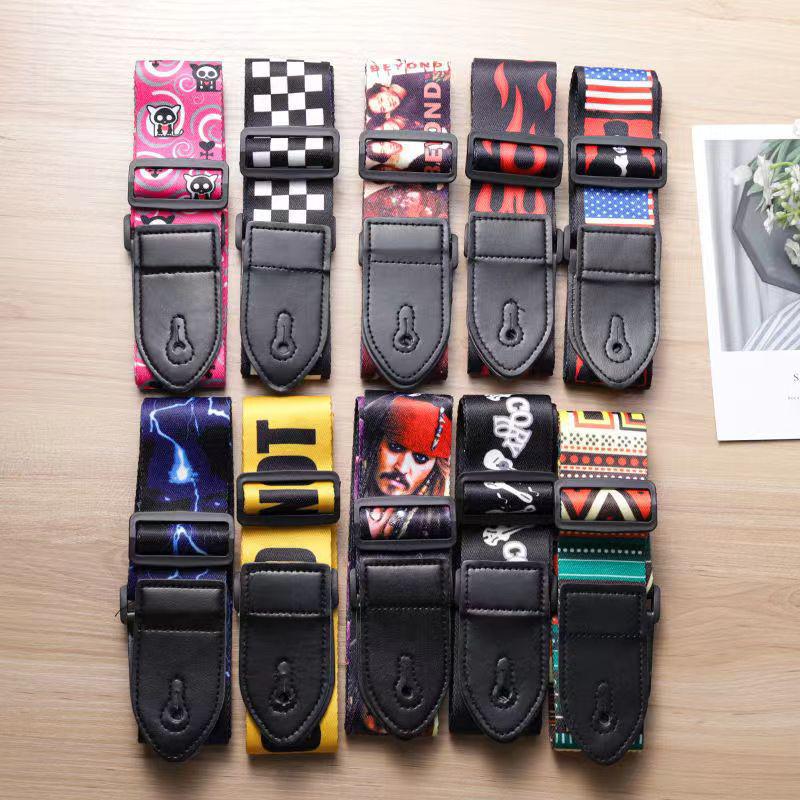 Ethnic Style Widened Guitar Strap - Acoustic & Electric, Polyester Print