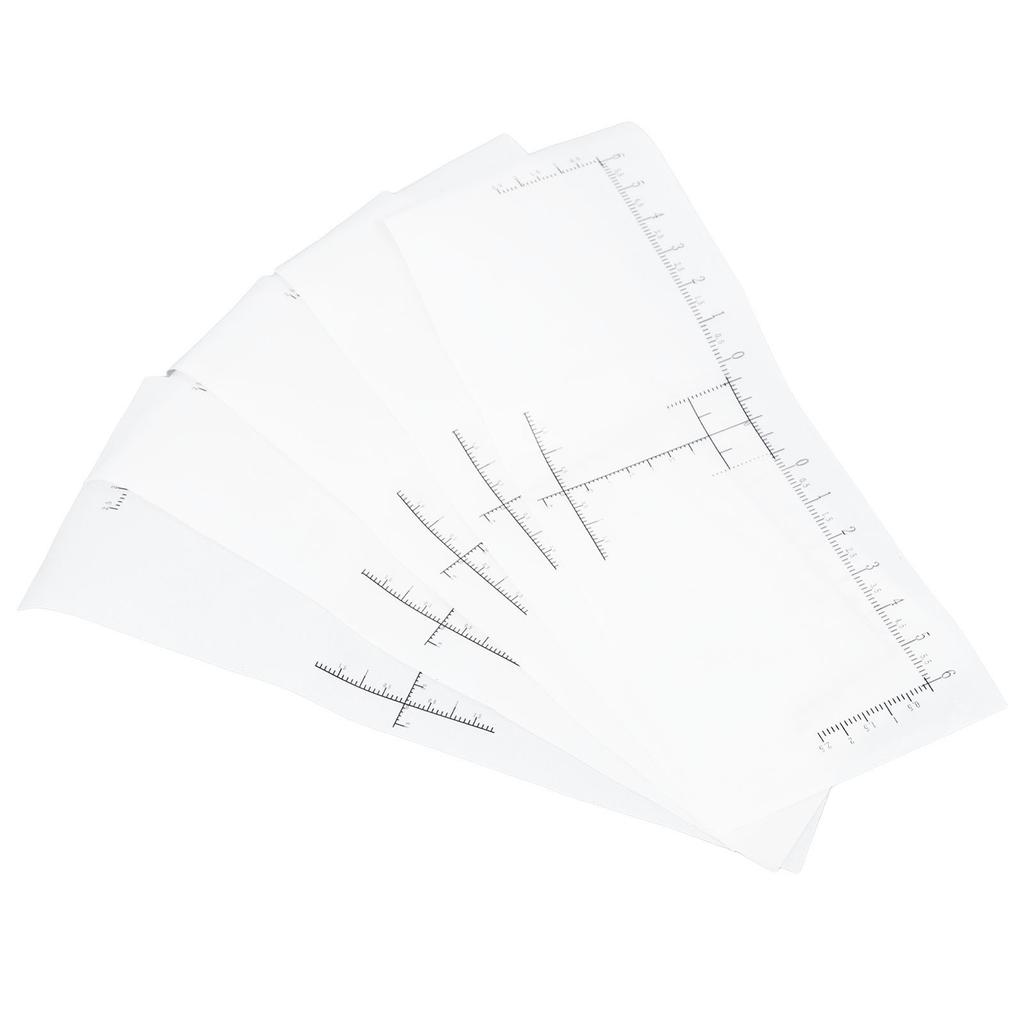 100pcs Eyebrow Ruler Disposable Eyebrow Ruler Sticker for Microblading with Standard Scale