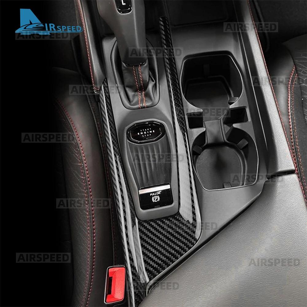 LHD For Dodge Charger 2024 2025 2026 2027 Gear Shift Panel Frame Cover Real Hard Dry Carbon Fiber Sticker Car Accessories