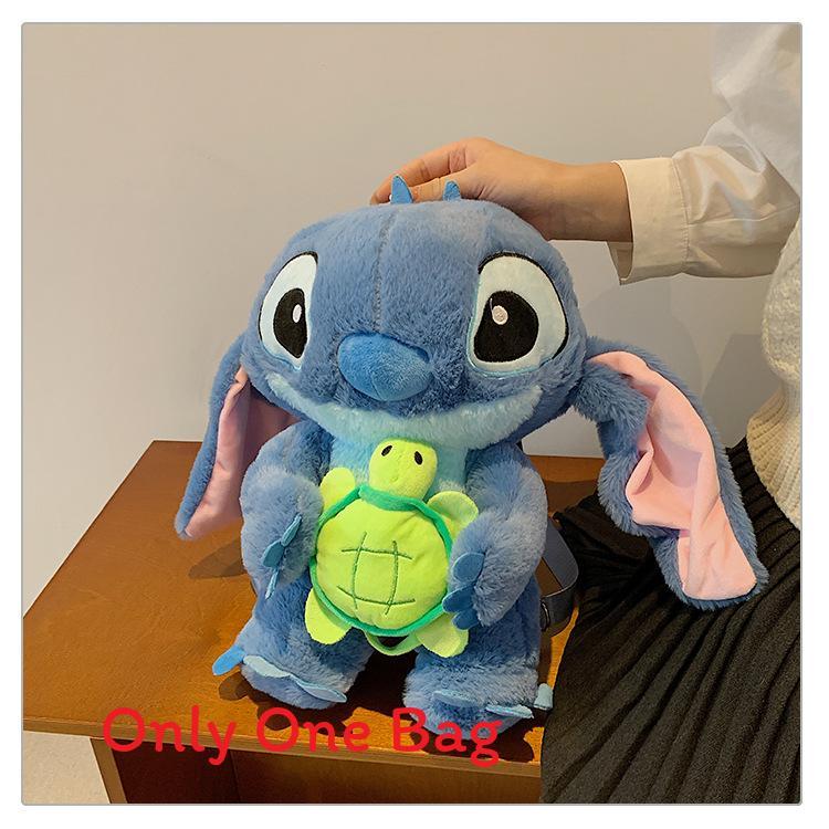 Soft Girls Cartoon Plush Backpack With Zipper Closure For Travel Casual