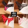 4 Gift Boxes of Sexy Lace Panties for Women's Ultra-thin, Seamless Low-waist Sexual Confusion Mesh Transparent Women's Thong T-pants