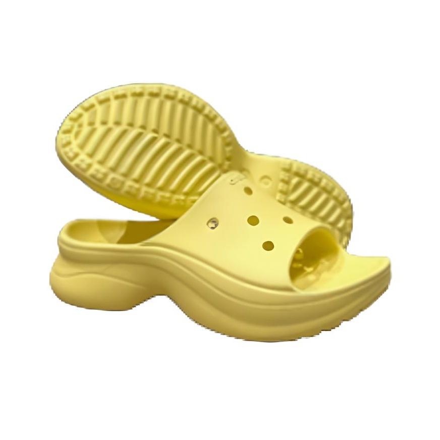 Crocs Casual Simple EVA Anti-Friction Slide Sandals Women Footwear Yellow 211108-78R