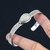 Womens day Deal 925 Silver Pear Abalone Shell Stone Engagement Bangle Bracelet