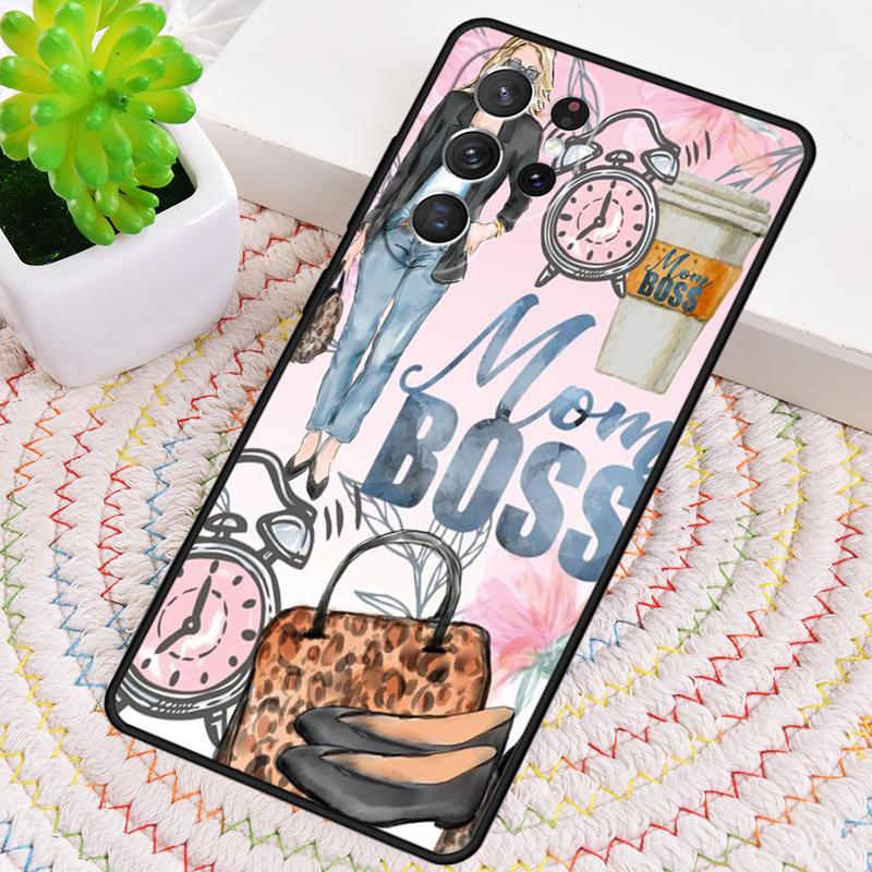 Princess Female Boss Coffee Phone Case For Samsung Galaxy Note 10 Pro S26 S25 S24 S23 S22 Ultra Plus S21 FE S20 Shockproof Cover