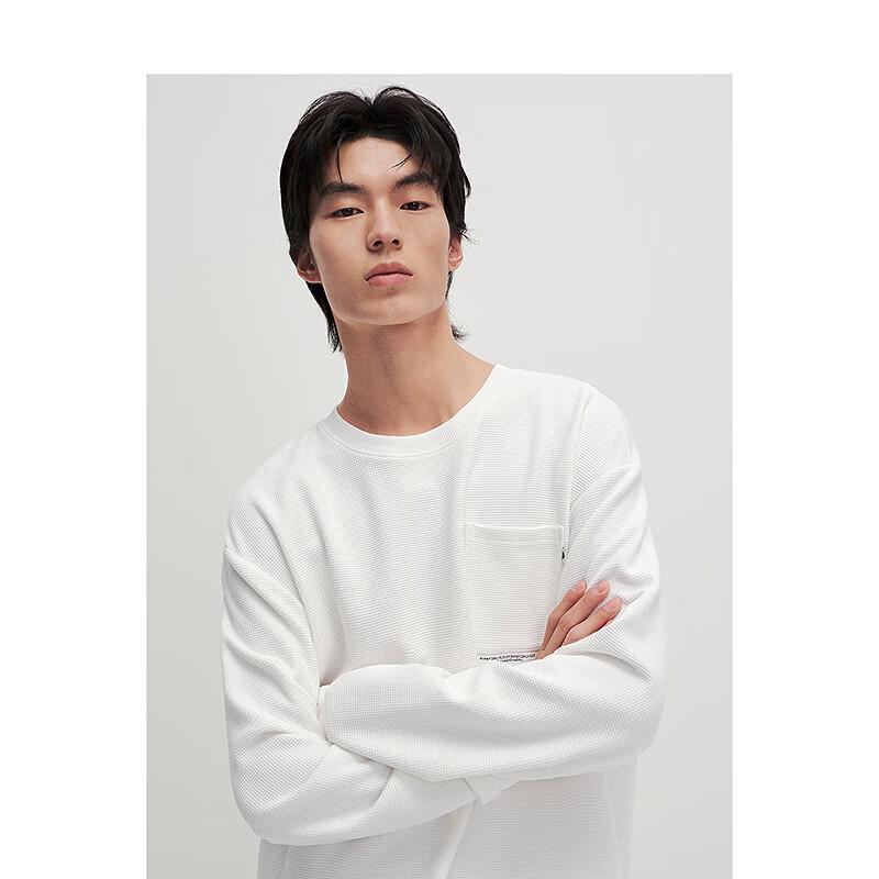 Peacebird Men s Waffle Knit Long Sleeve T-Shirt XL