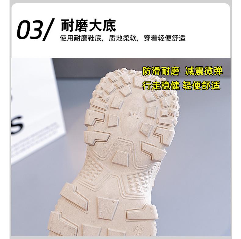 New autumn leather lightweight casual anti slip sports shoes with thick sole and height increasing dad shoes