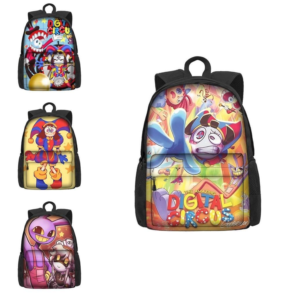 Mochila Escolar O Incrível Circo Digital Para Meninos E Meninas Respirável E Durável 3º-4º Ano Estilo Moderno E Descolado Material Poliéster