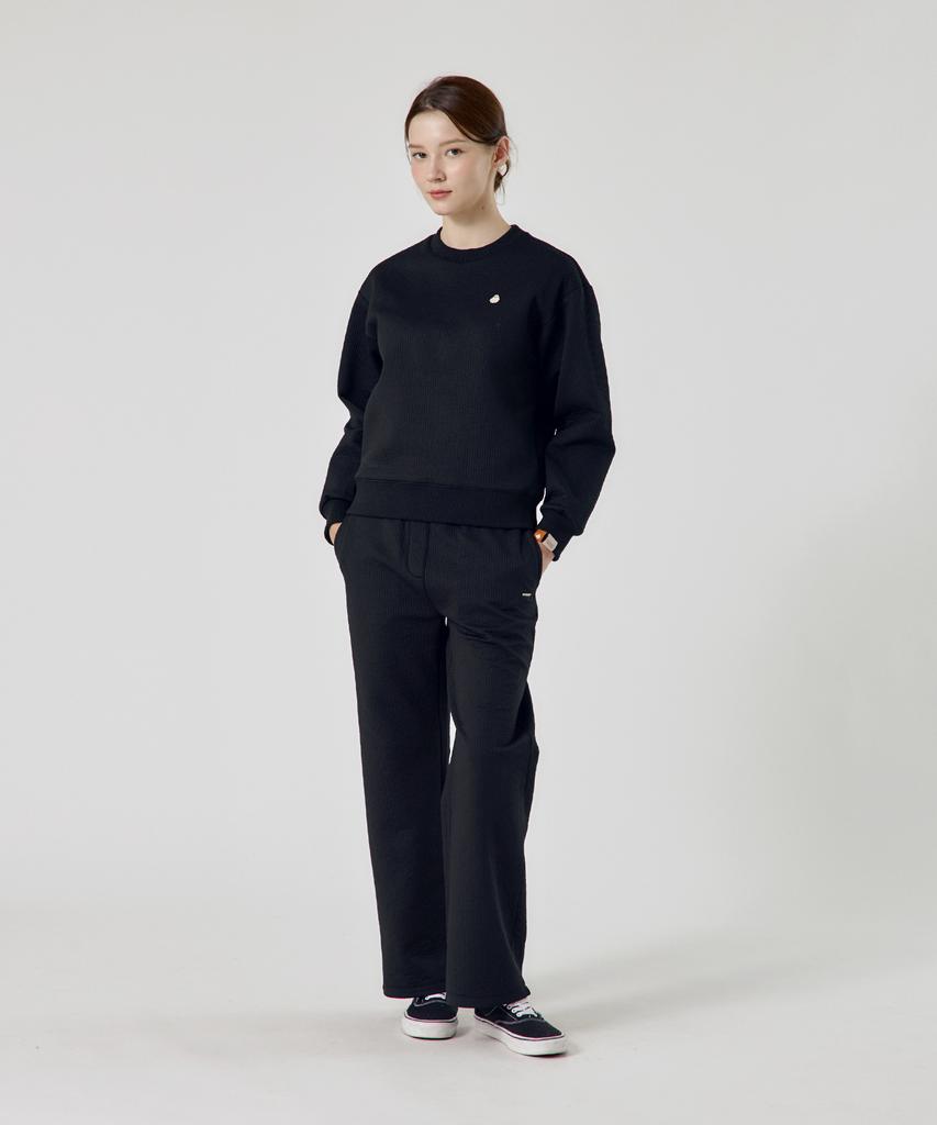 HYPERREET Unisex Cushion Fabric Semi-Wide Pants [Matte Black]_Hf4Tp082