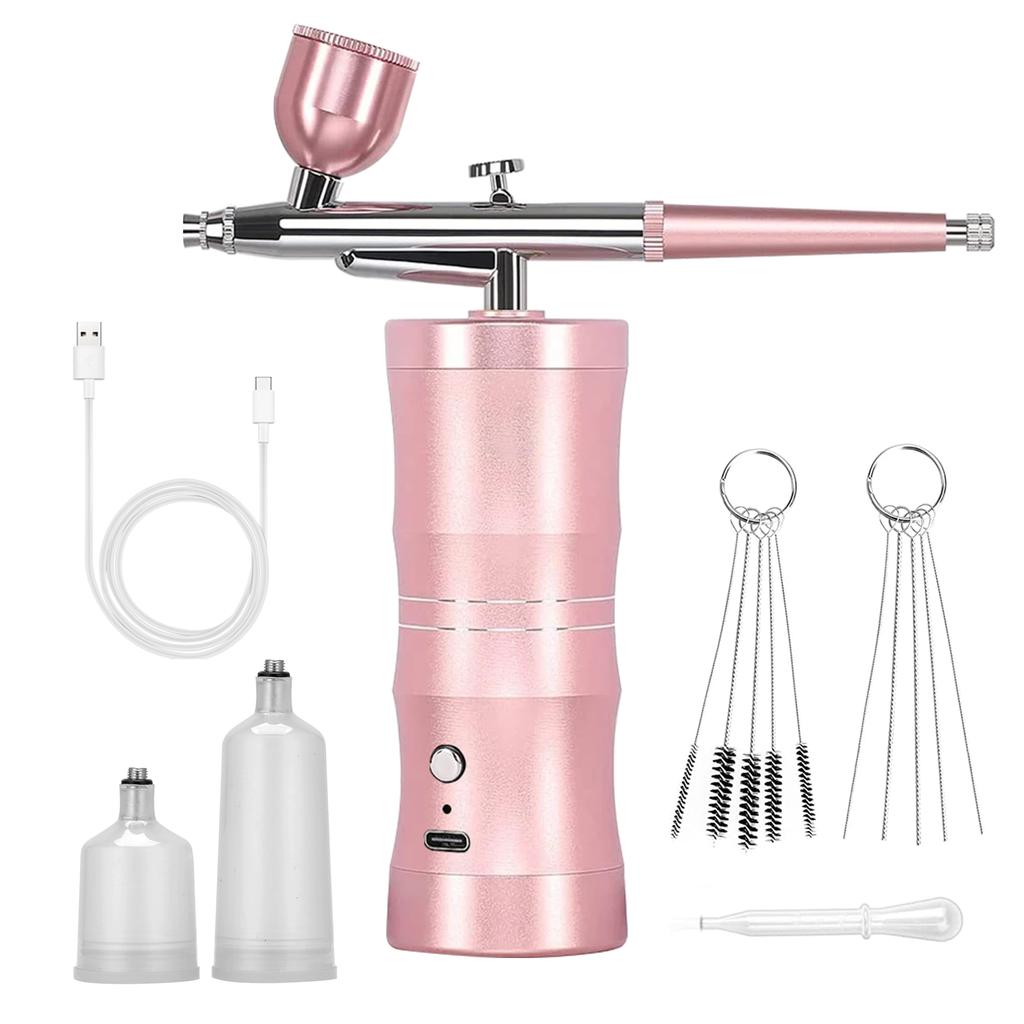 Airbrush Kit with Compressor Portable Air Brush Painting Set for Makeup Tattoo Nail Art Cake Decorating Craft Model