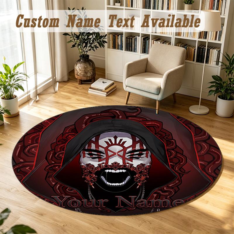 Sleep Token Personalized Round Rug Support Custom Name, Soft Home Decor Mat