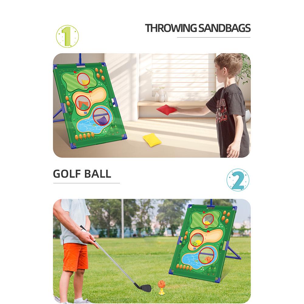 Cross-border Outdoor Boys’ 3-in-1 Golf Velcro Ball and Darts Sports Toy